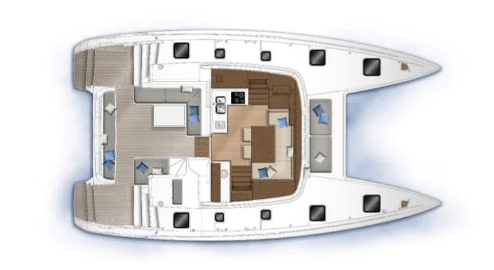 Grundriss der Yacht LAGOON 40 - Solentia