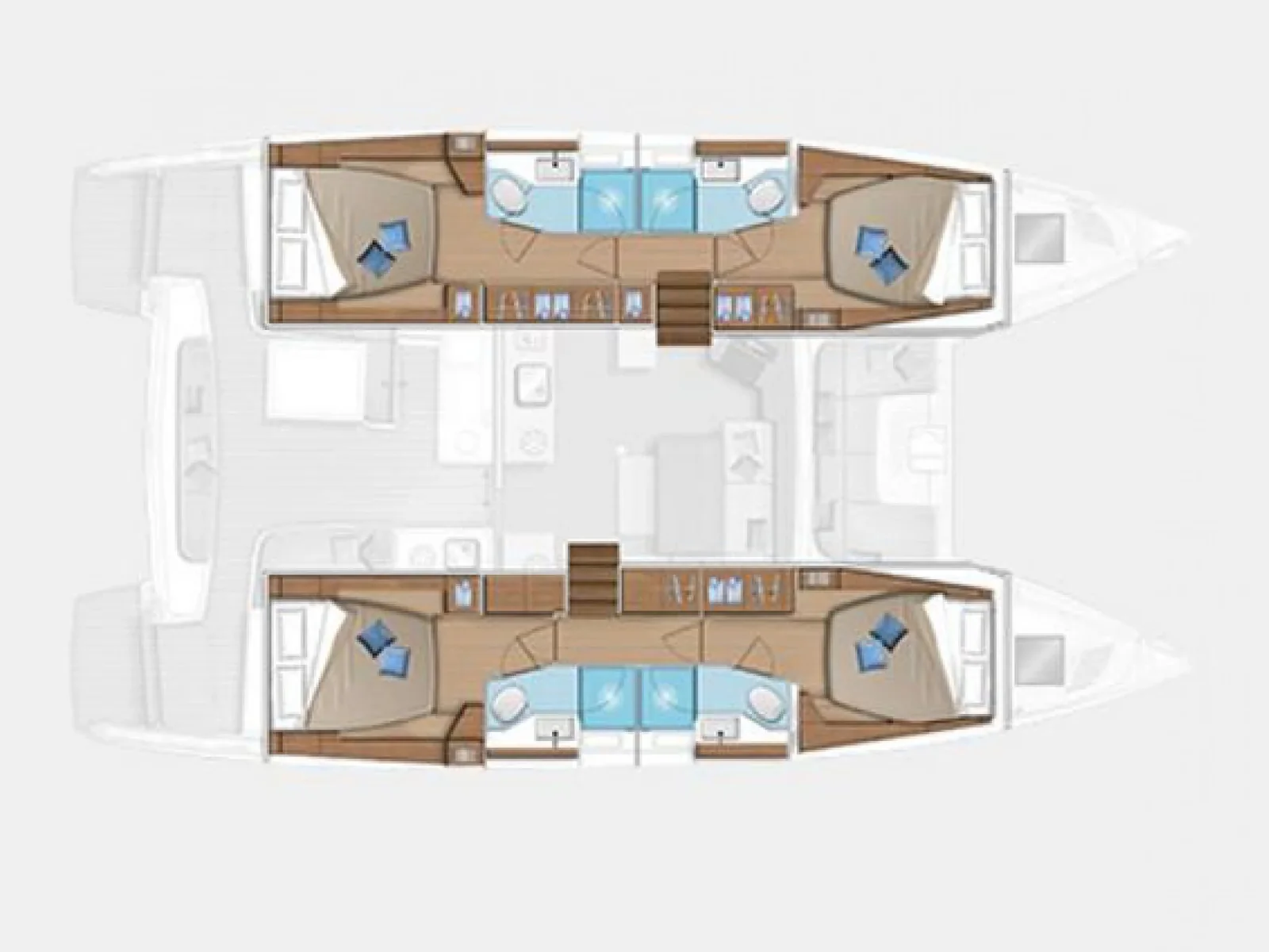 Grundriss der Yacht LAGOON 46 - Maryna