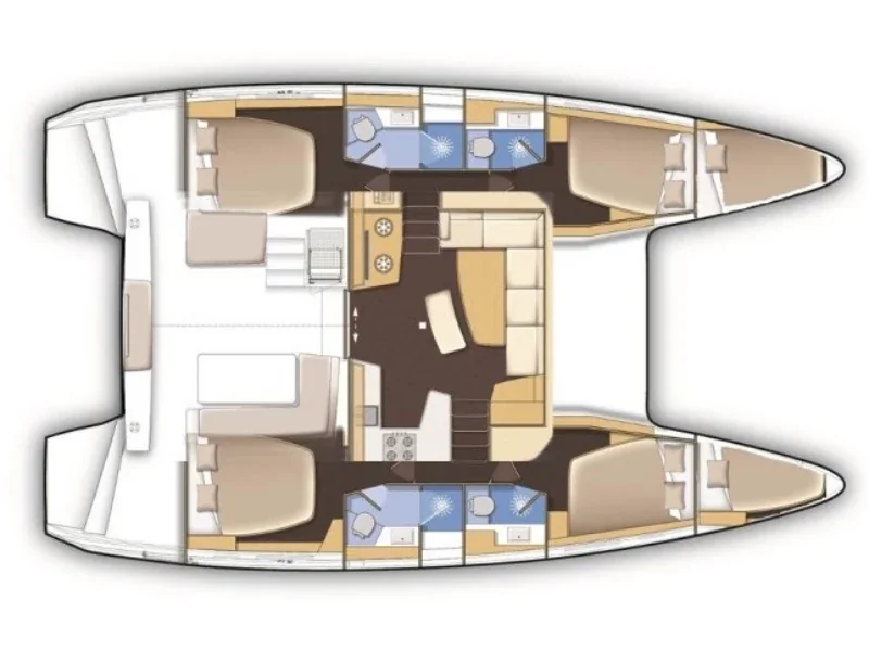 Grundriss der Yacht LAGOON 42 - Sea Voyager