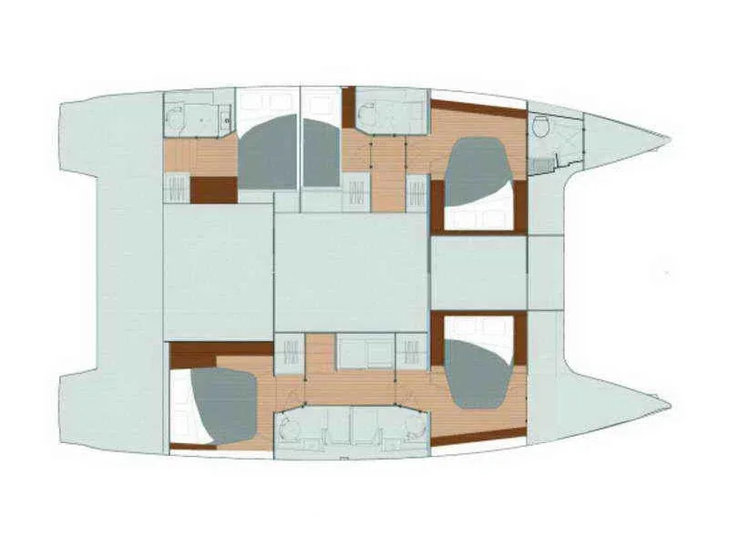Grundriss der Yacht FOUNTAINE PAJOT Saona 47 - Lucky Alexandra