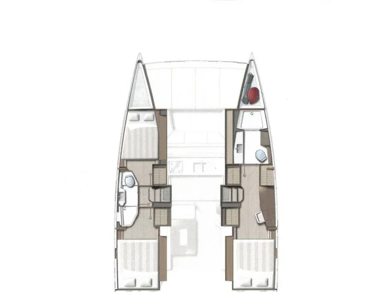 Grundriss der Yacht CATANA Bali Catsmart - Marva