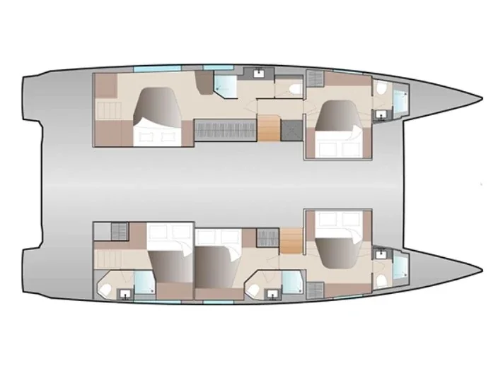 Grundriss der Yacht FOUNTAINE PAJOT Aura 51 - Cosmos