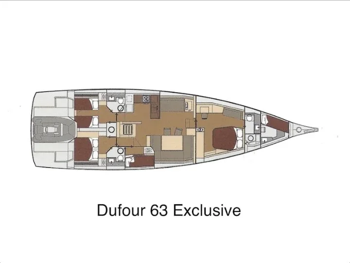Grundriss der Yacht DUFOUR 63 Exclusive - Bahia Feliz V