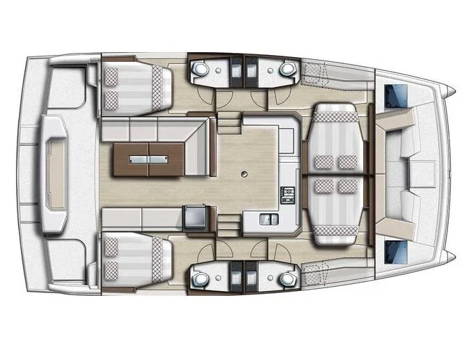 Grundriss der Yacht CATANA Bali Catspace - Nor