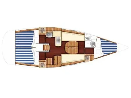 Grundriss der Yacht BENETEAU First 36.7 - Grote Beer