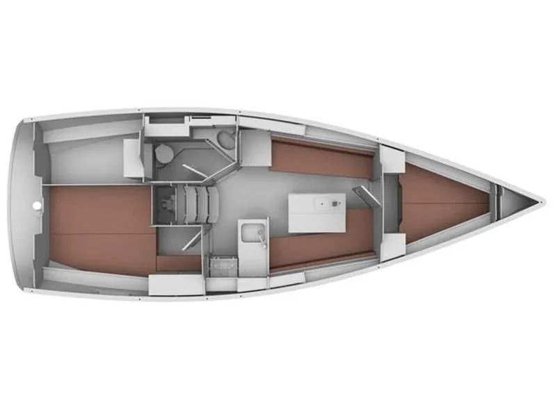 Grundriss der Yacht BAVARIA Cruiser 34 - Why Not 15