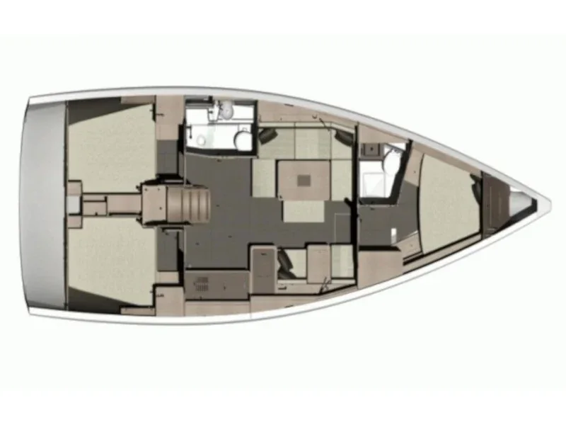 Grundriss der Yacht DUFOUR 412 Grand large - Why not 12
