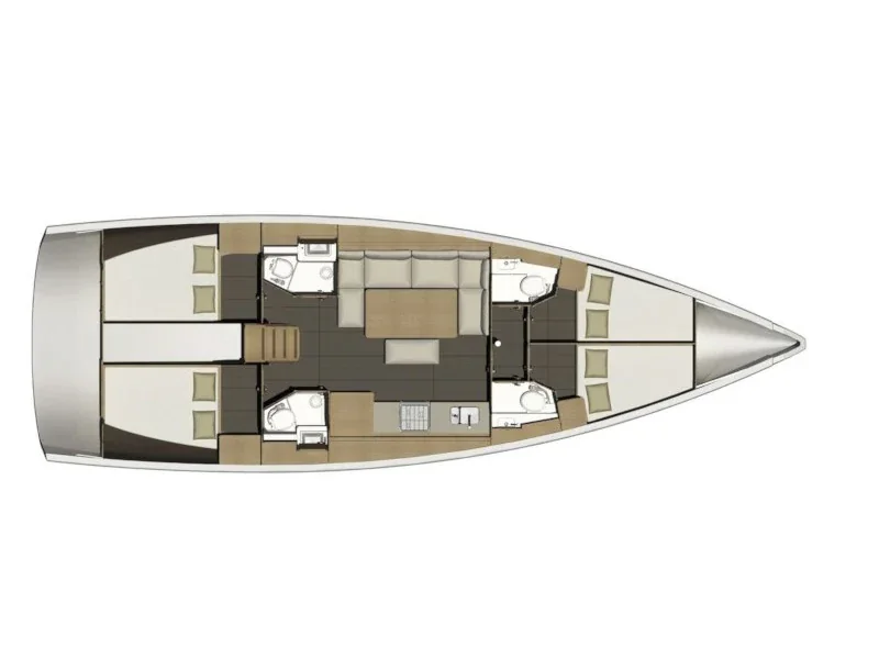 Grundriss der Yacht DUFOUR 460 Grand Large - Why Not 13