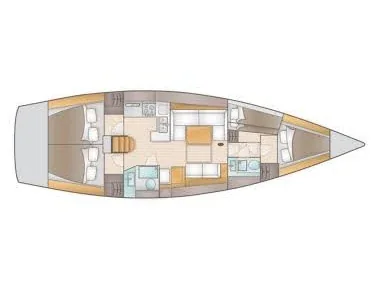 Grundriss der Yacht SALONA 44 Performance - Daddy's Toy