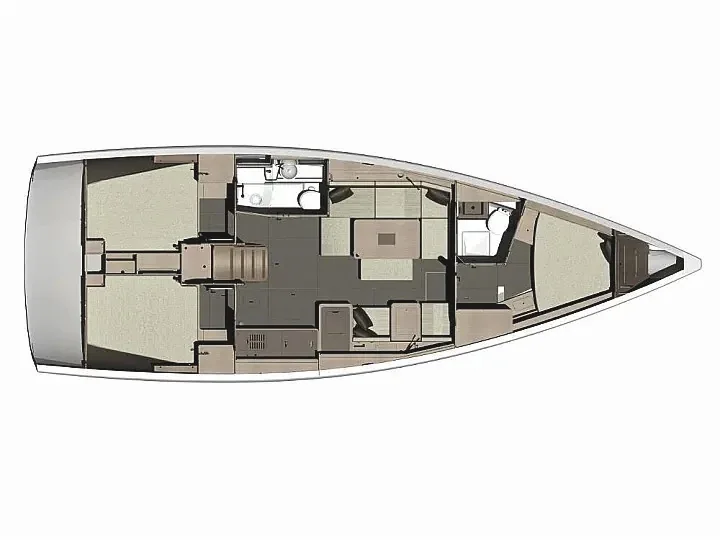Grundriss der Yacht DUFOUR 410 Grand Large - Freedom