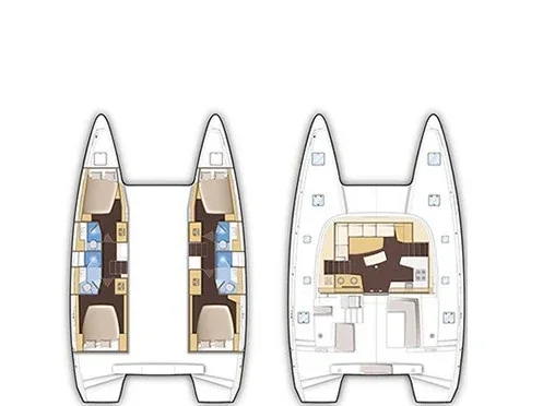 Grundriss der Yacht LAGOON 42 - Aenaos