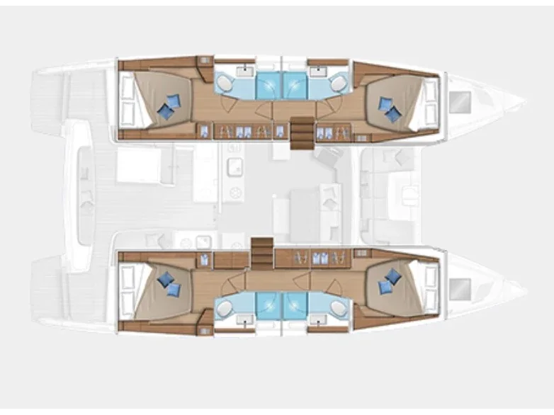 Grundriss der Yacht LAGOON 46 - Diamond Seas
