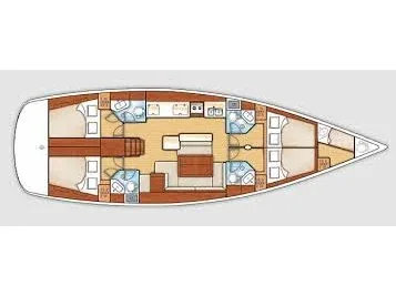 Grundriss der Yacht BENETEAU Oceanis 50 - Promise