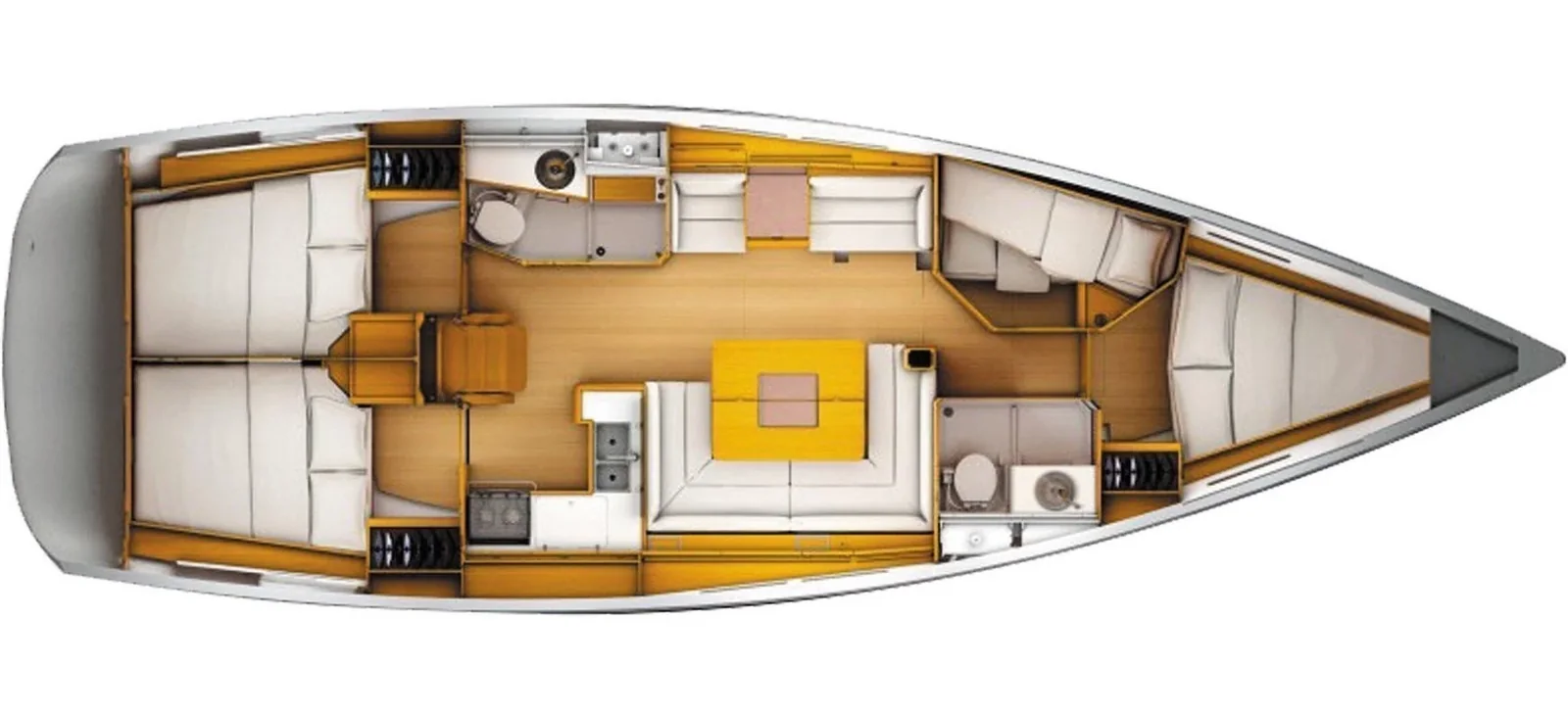 Grundriss der Yacht JEANNEAU Sun Odyssey 449 - Assante