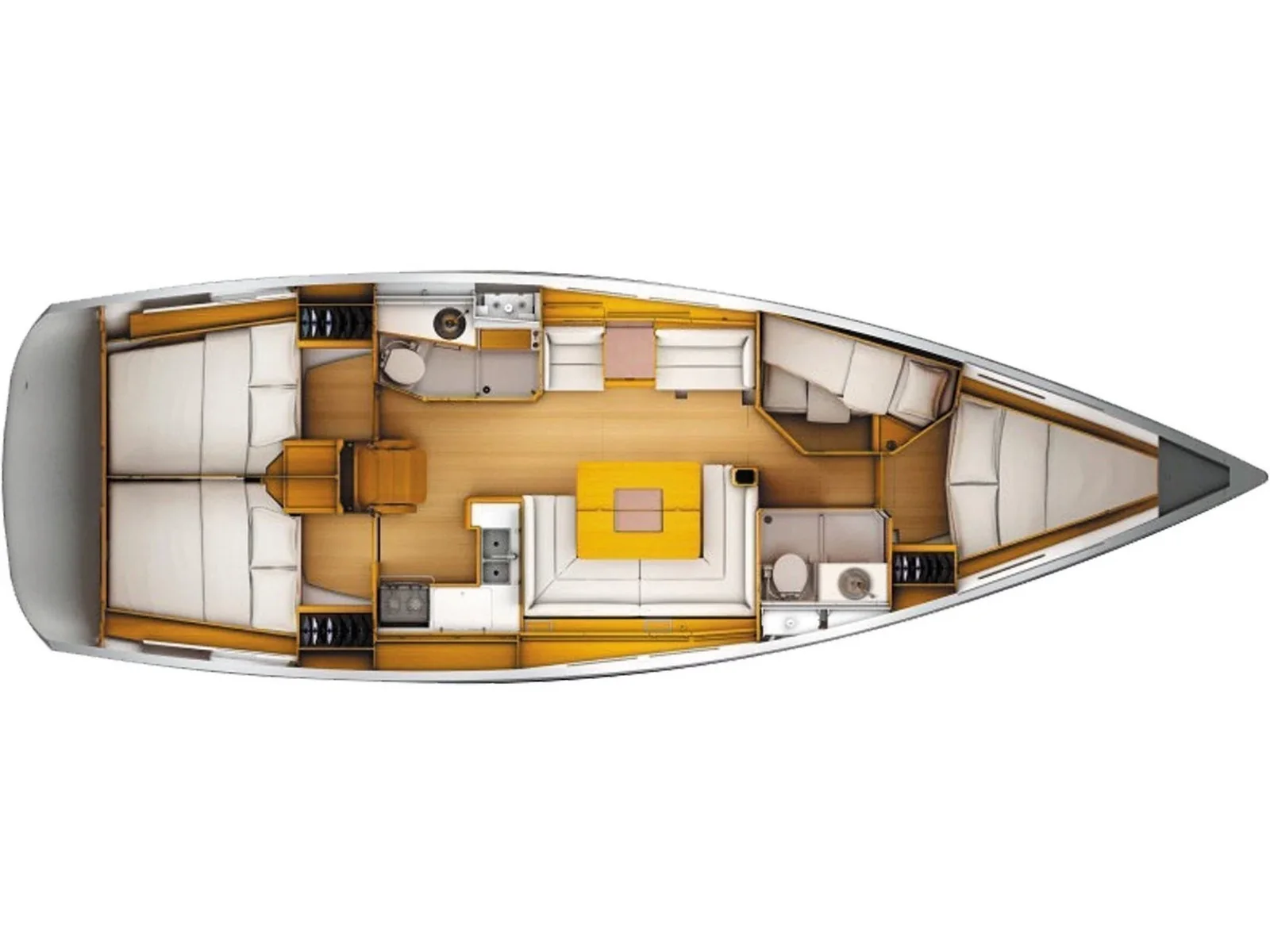 Grundriss der Yacht JEANNEAU Sun Odyssey 449 - Assante