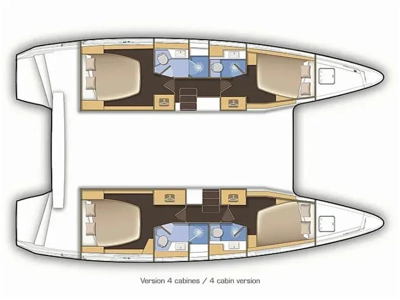 Grundriss der Yacht LAGOON 42 - Carpe Diem