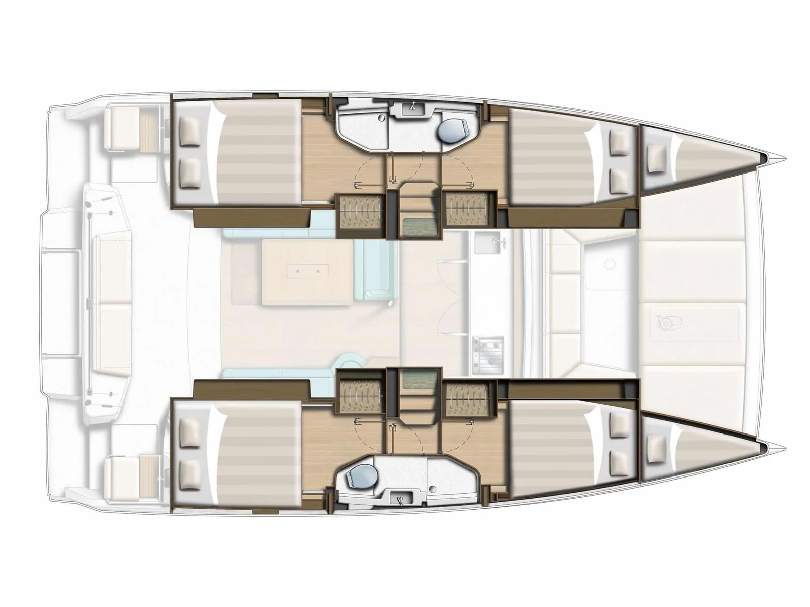 Grundriss der Yacht CATANA Bali Catsmart - Marie