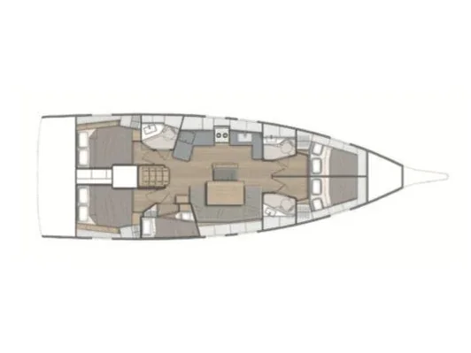 Grundriss der Yacht BENETEAU Oceanis 46.1 - Marilyn