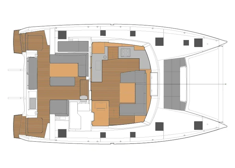 Grundriss der Yacht FOUNTAINE PAJOT Elba 45 - Jasmine