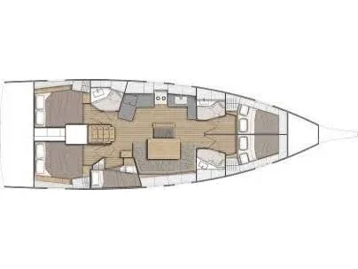 Grundriss der Yacht BENETEAU Oceanis 46.1 - Vienna Princess