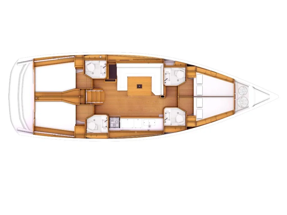 Grundriss der Yacht JEANNEAU Sun Odyssey 479 - Luna Rossa