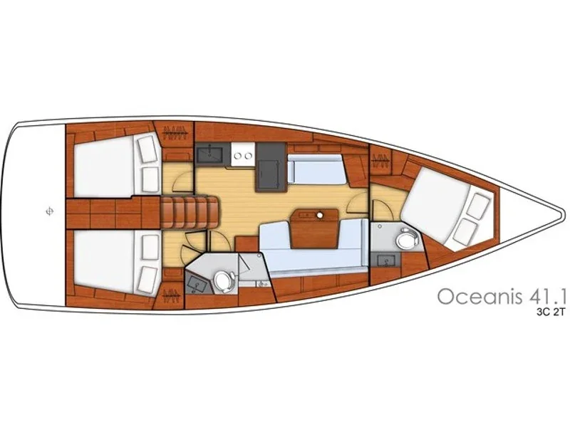 Grundriss der Yacht BENETEAU Oceanis 41.1 - Norma