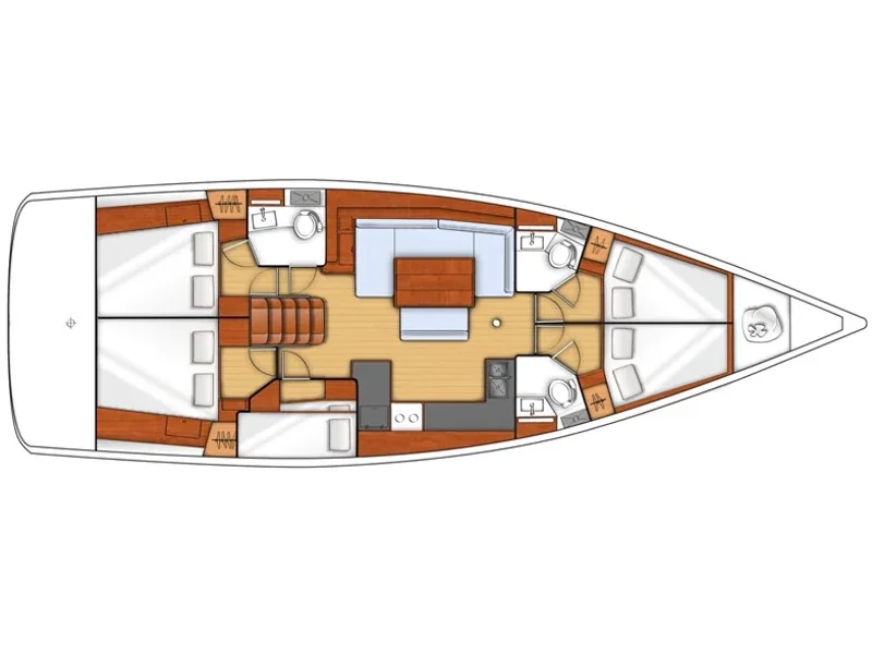 Grundriss der Yacht BENETEAU Oceanis 48 - Butterfly