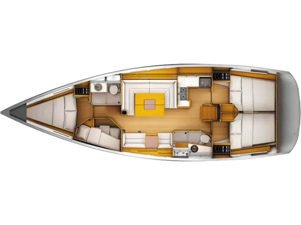 Grundriss der Yacht JEANNEAU Sun Odyssey 449 - Amelie