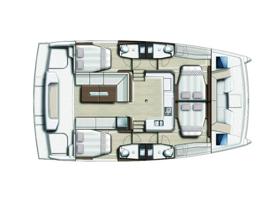 Grundriss der Yacht CATANA Bali Catspace - L Hippocampe