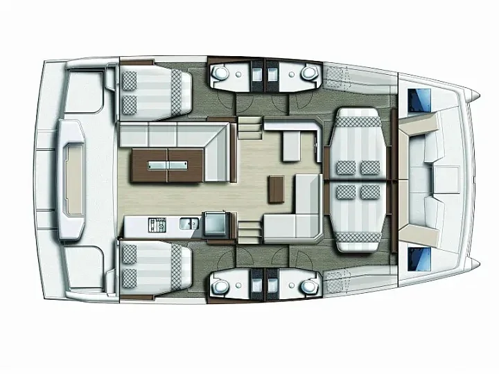 Grundriss der Yacht CATANA Catspace - Freedom