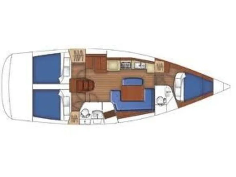 Grundriss der Yacht BENETEAU Oceanis 40 - Anassa