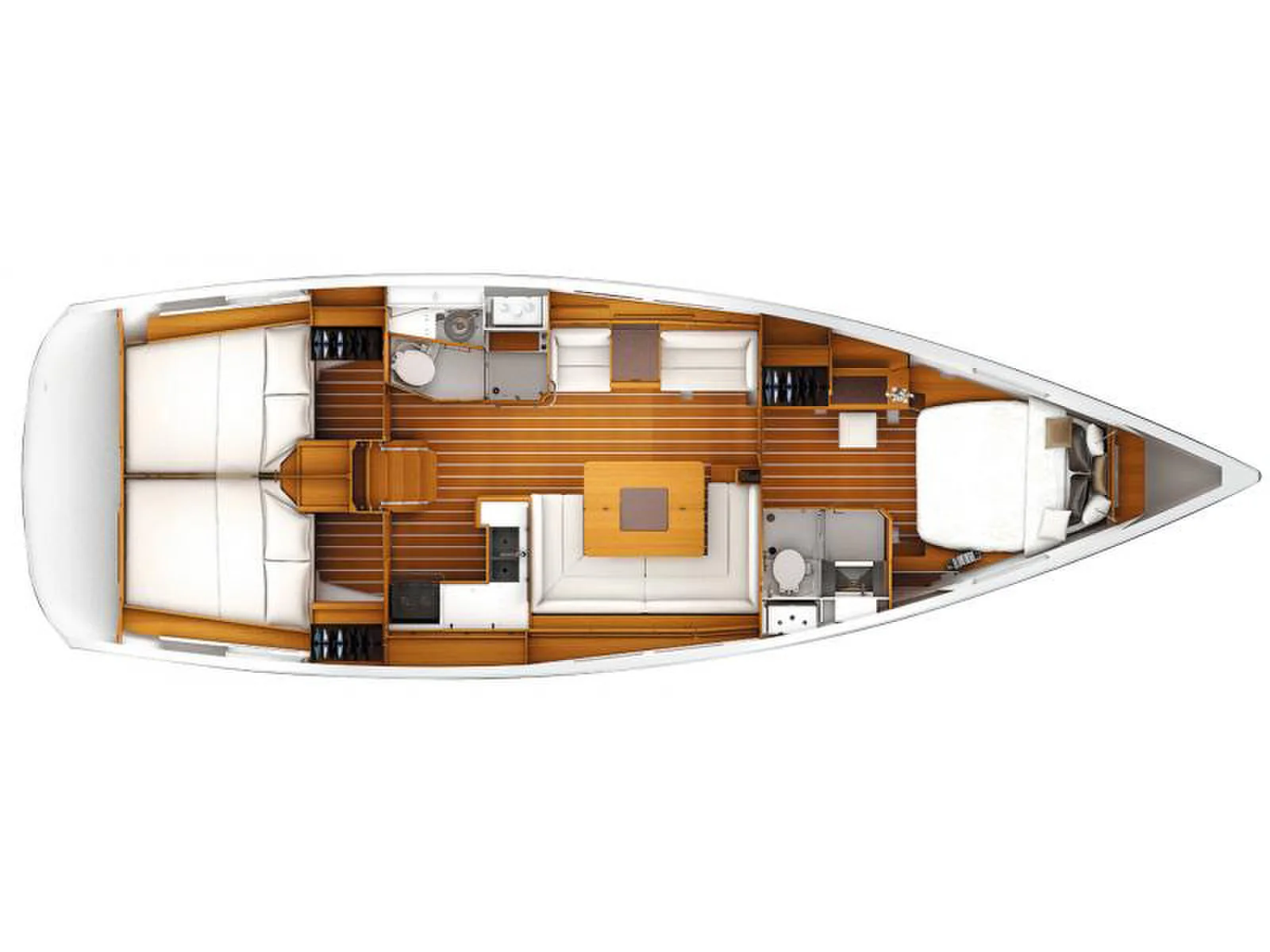 Grundriss der Yacht JEANNEAU Sun Odyssey 449 - Elissa
