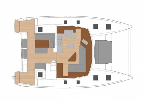 Grundriss der Yacht FOUNTAINE PAJOT Saona 47 - Aurora 381