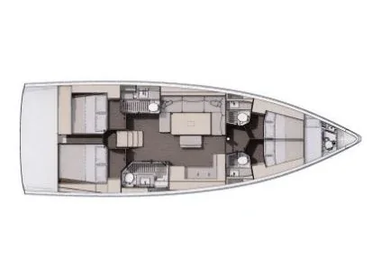 Grundriss der Yacht DUFOUR 470 - Dimitra