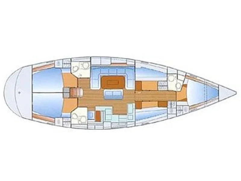 Grundriss der Yacht BAVARIA 50 Cruiser - Sophia