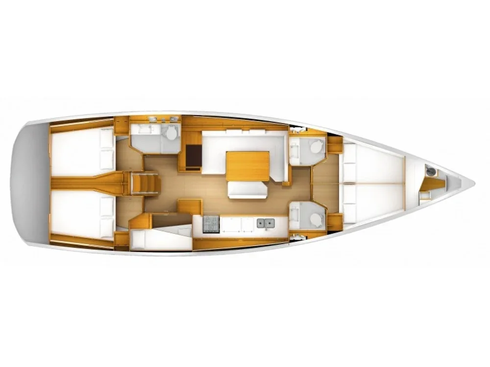 Grundriss der Yacht JEANNEAU Sun Odyssey 509 - Alessandra