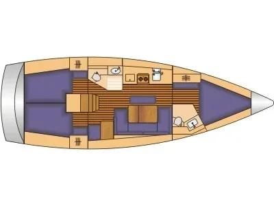 Grundriss der Yacht BAVARIA Cruiser 41 - Ten