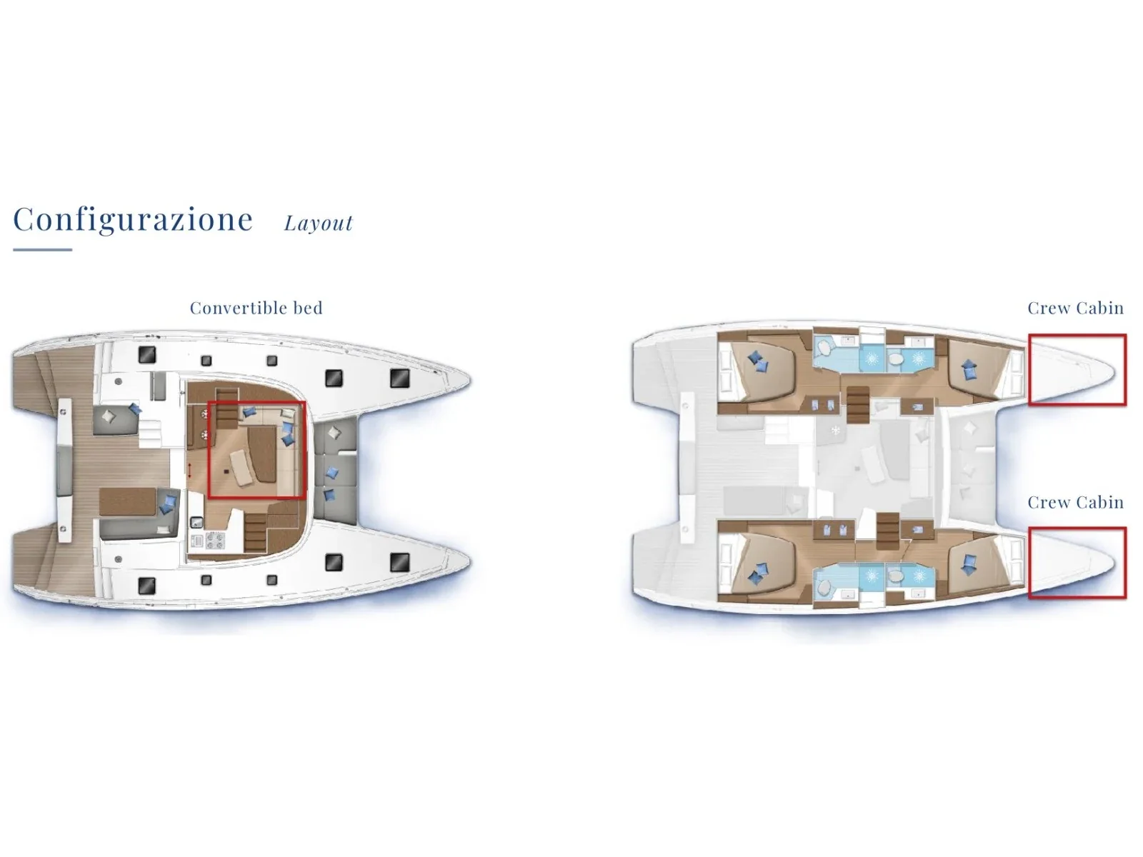 Grundriss der Yacht LAGOON 42 - Colombo