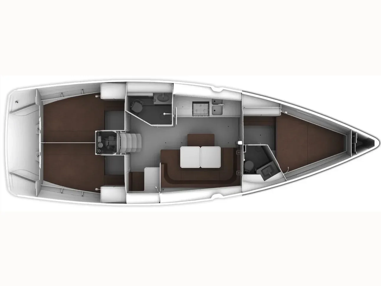 Grundriss der Yacht BAVARIA Cruiser 41 - Surya
