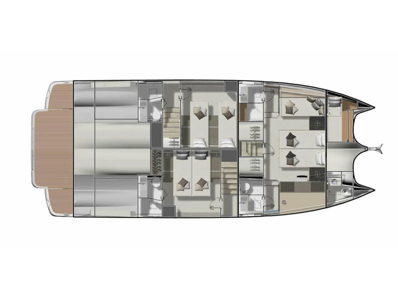 Grundriss der Yacht JEANNEAU Prestige M48 - Diamond Si