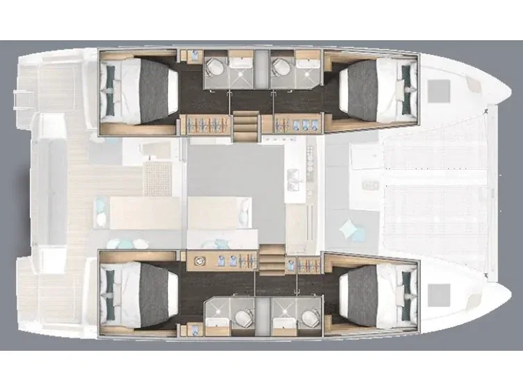 Grundriss der Yacht LAGOON 43 - Andromachi