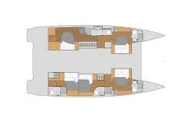 Grundriss der Yacht FOUNTAINE PAJOT Aura 51 - My Precious ''E