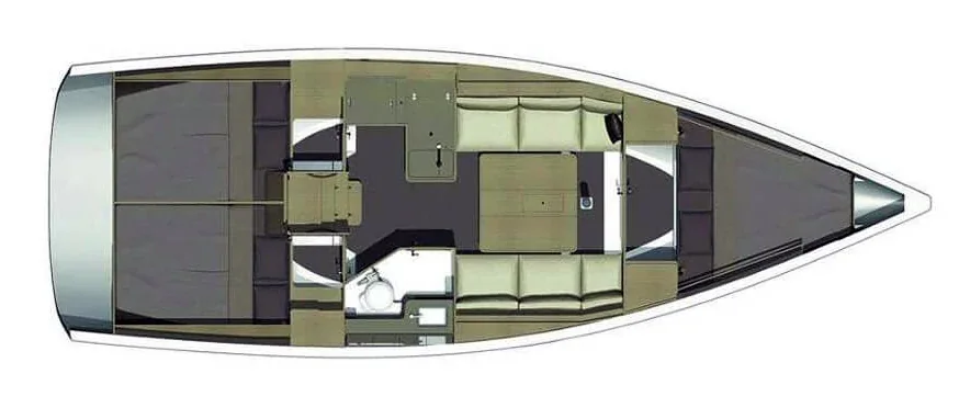 Grundriss der Yacht DUFOUR 350 Grand Large - Georgia
