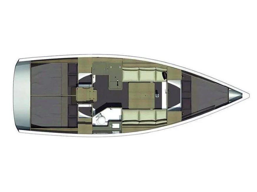 Grundriss der Yacht DUFOUR 350 Grand Large - Georgia