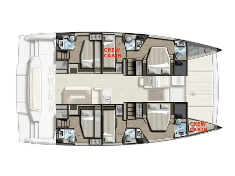 Grundriss der Yacht CATANA Bali 4.8 - Terra Terra