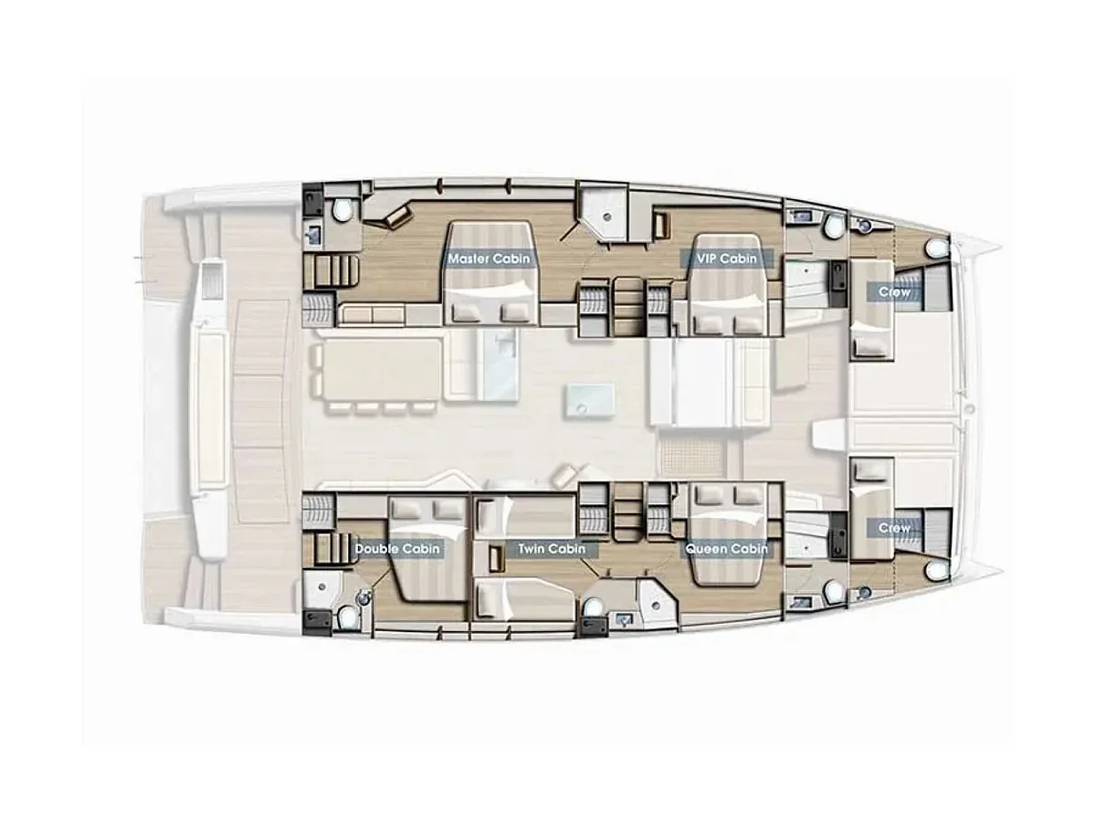 Grundriss der Yacht CATANA Bali 5.4 - Virginia