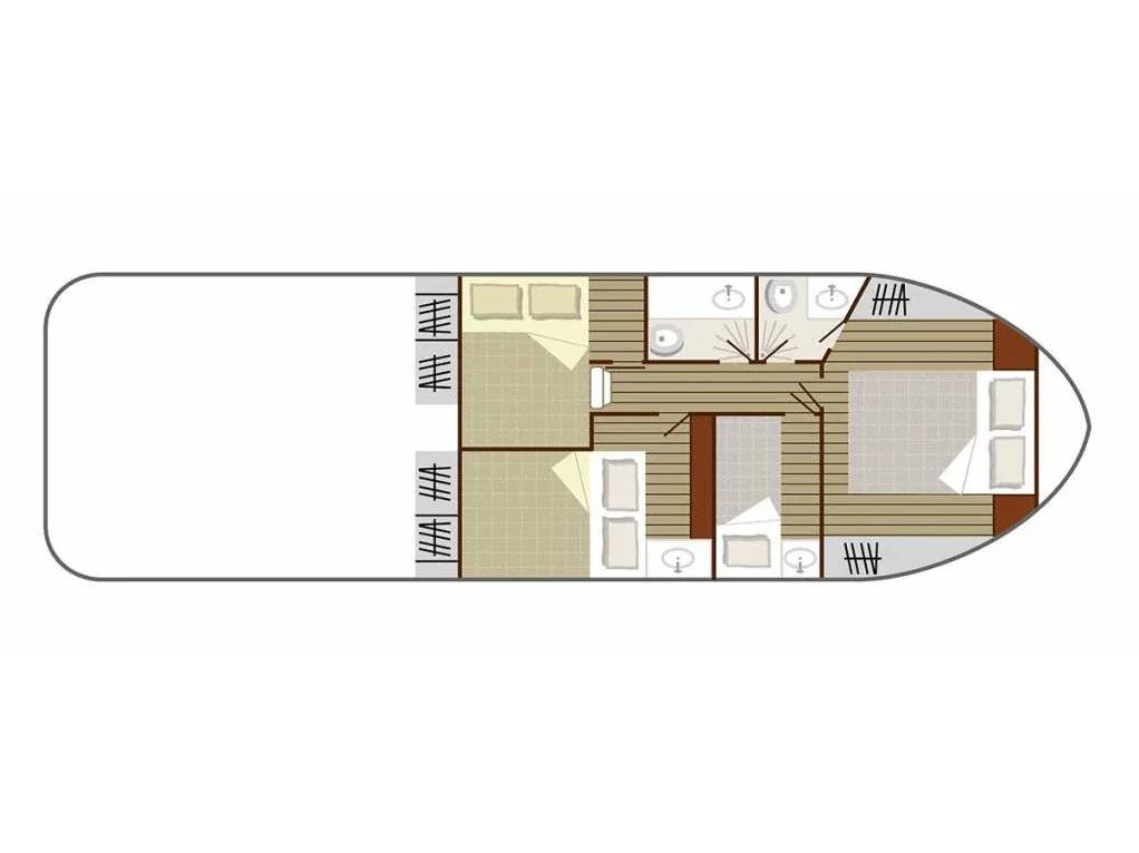 Grundriss der Yacht NICOLS Nicols Sedan 1160 - Harlingen