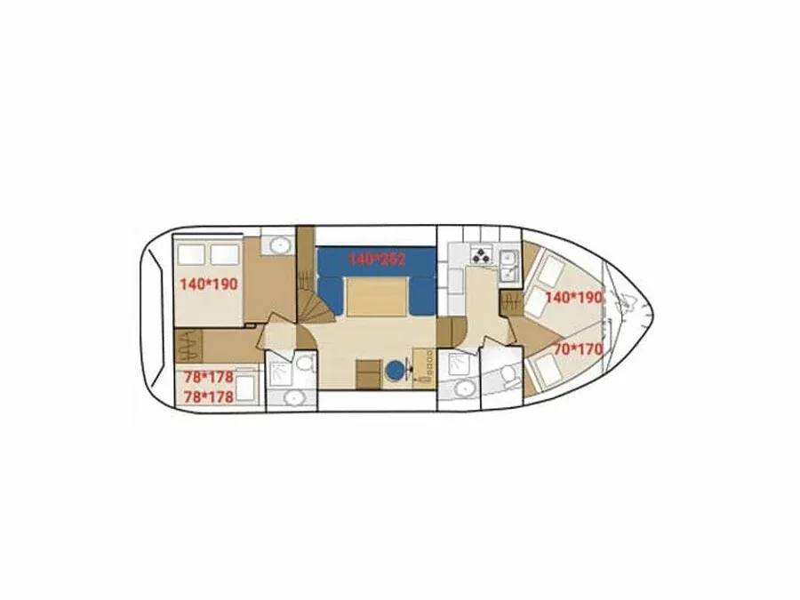 Grundriss der Yacht CHANTIER CPC Tarpon 37 N - Artemis