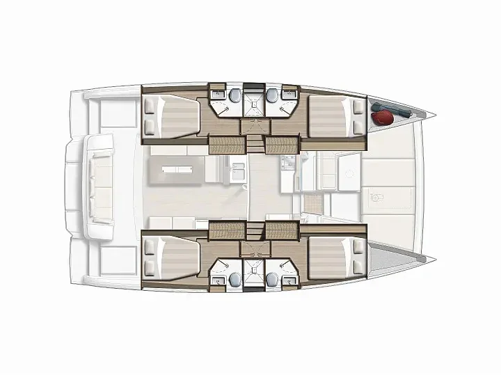 Grundriss der Yacht CATANA Bali 4.2