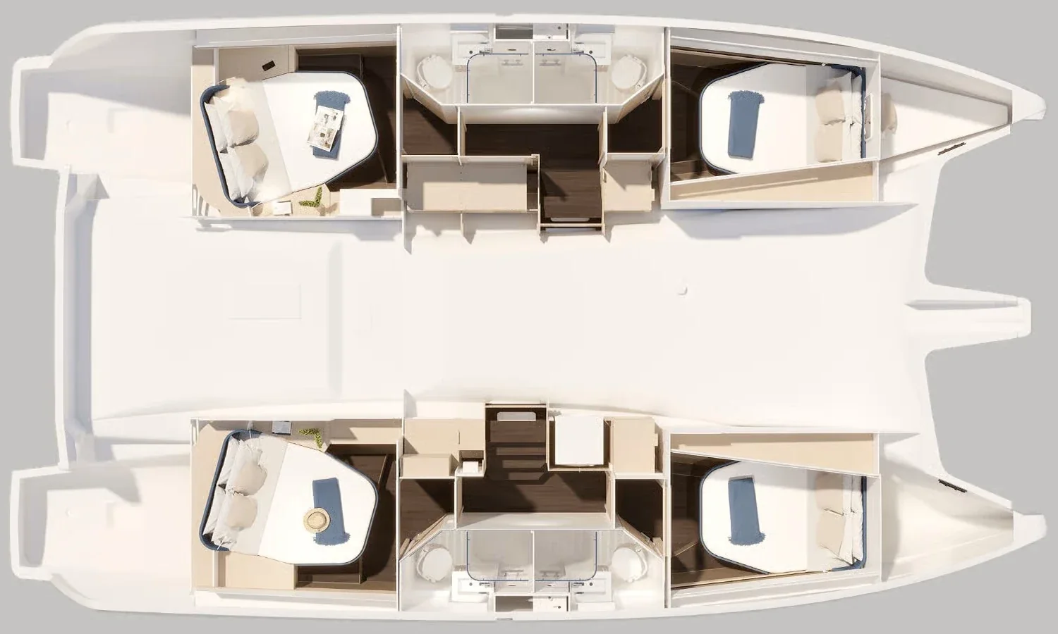 Grundriss der Yacht FOUNTAINE PAJOT 44